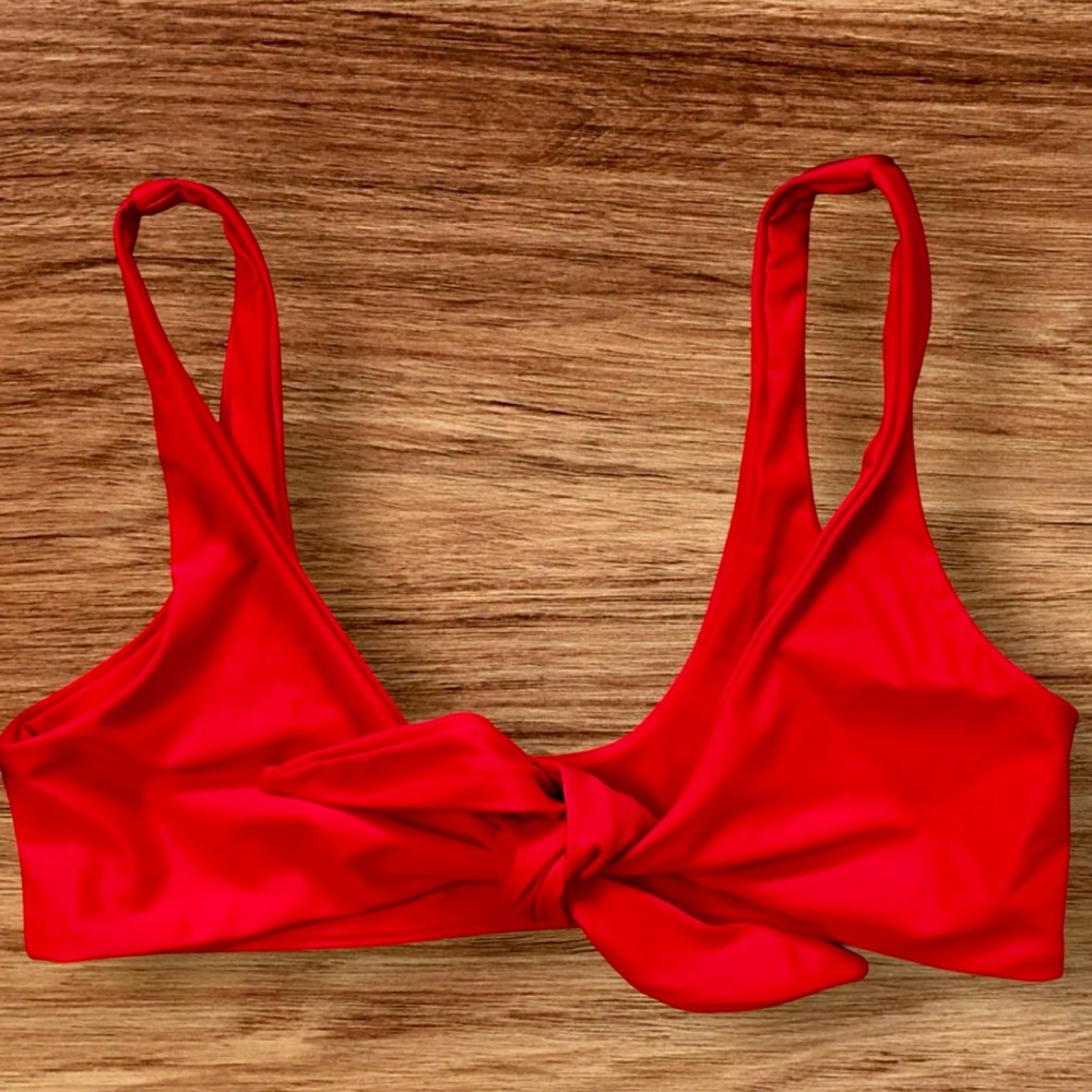 Zaful Red Knot Front Bikini Top Size 4